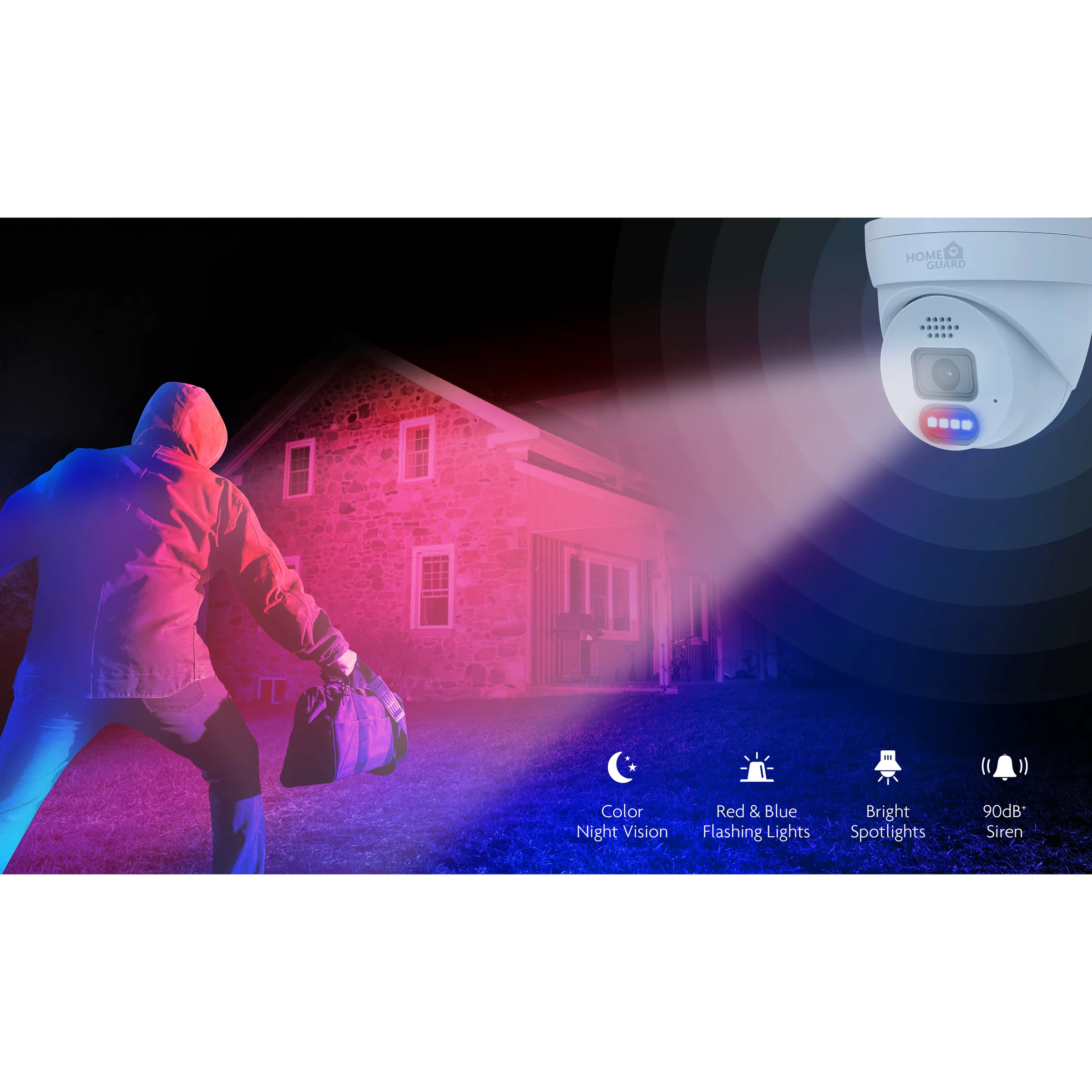 iGET HGNVK84804 - kamerový PoE set, 2K rozlišení, 8CH NVR + 4x kamera se zvukem, IR + LED, CZ app