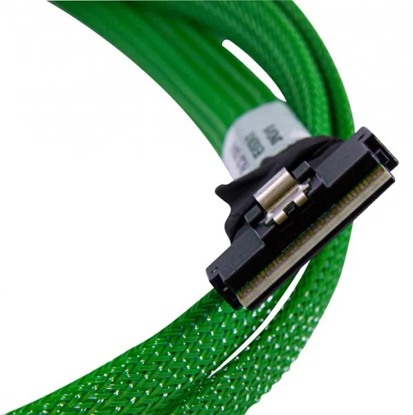 Broadcom - Interní kabel SAS - 1x8 Slim SAS (SFF-8654) (M) do 2x4 Slim SAS (SFF-8654) - 1 m