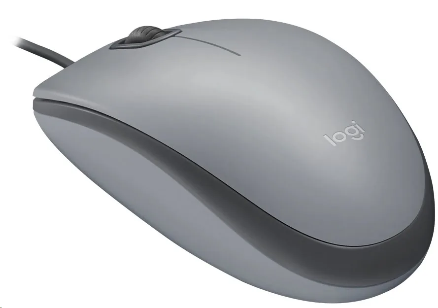 Logitech M110 Silent - Myš - pravák a levák - optický - 3 tlačítka - kabelové - USB-A - středně šedá