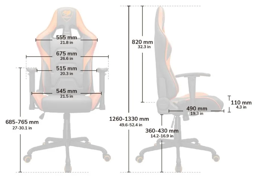 COUGAR herní židle ARMOR ELITE - černá