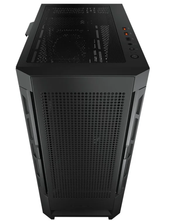 COUGAR PC skříň AIRFACE Black Mid Tower Mesh Front Panel 1 x 120mm Fan TG Left Panel Black