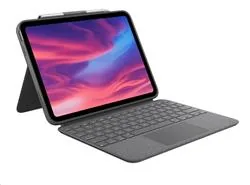 Logitech Combo Touch - Klávesnice a pouzdro - s trackpad - podsvícení - Apple Smart connector - QWERTY - britská - oxfordská šedá - pro Apple 10.9-inch iPad (10. generace)