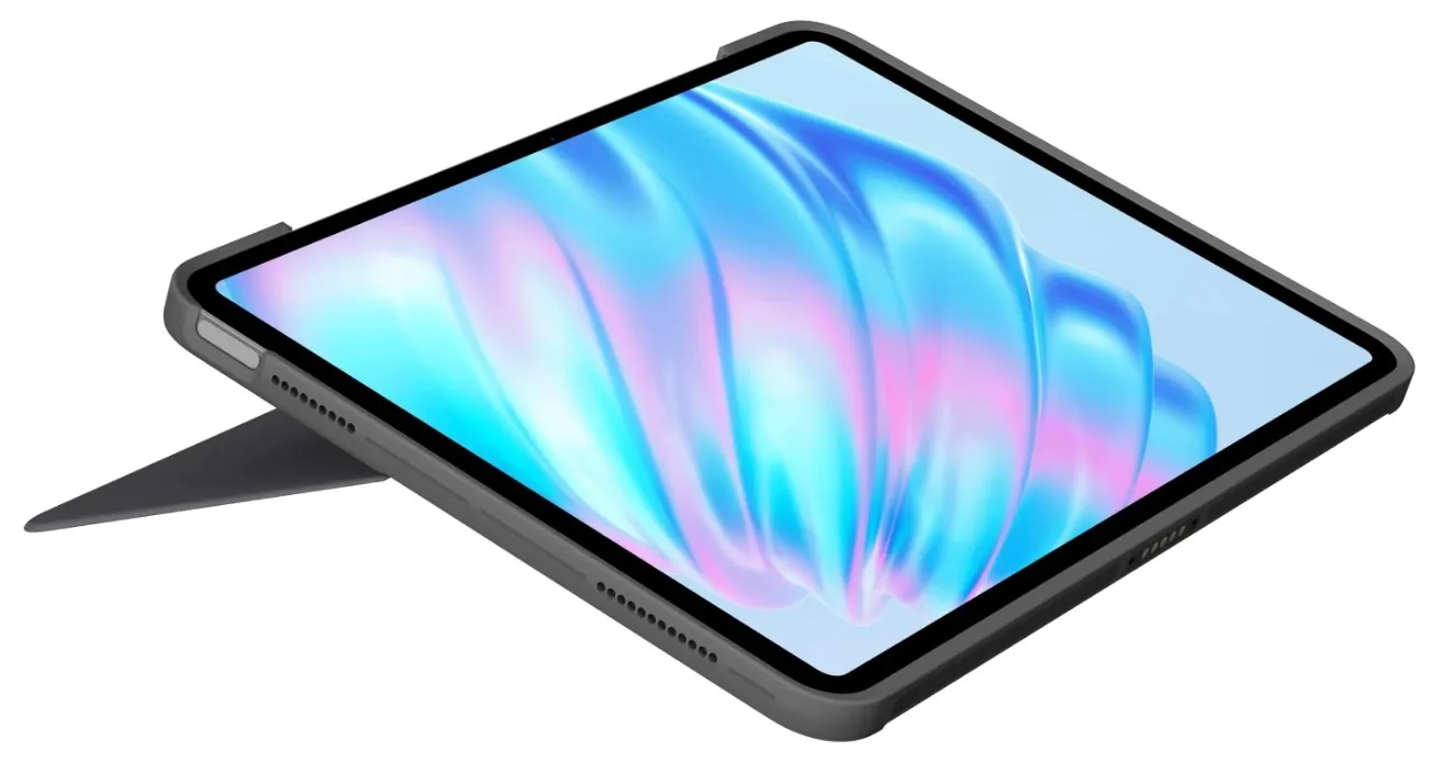 Logitech Combo Touch - Klávesnice a pouzdro - s trackpad - podsvícení - Apple Smart connector - QWERTY - US mezinárodní - oxfordská šedá - pro Apple 13-inch iPad Air (M2, M3)