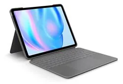Logitech Combo Touch - Klávesnice a pouzdro - s trackpad - podsvícení - Apple Smart connector - QWERTY - US mezinárodní - oxfordská šedá - pro Apple 13-inch iPad Air (M2, M3)