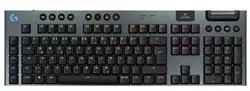 Logitech G G915 X - Klávesnice - technologie LIGHTSPEED - podsvícení - bezdrátový - 2.4 GHz, Bluetooth, USB - QWERTY - US mezinárodní - klávesový spínač: GL Linear - černá