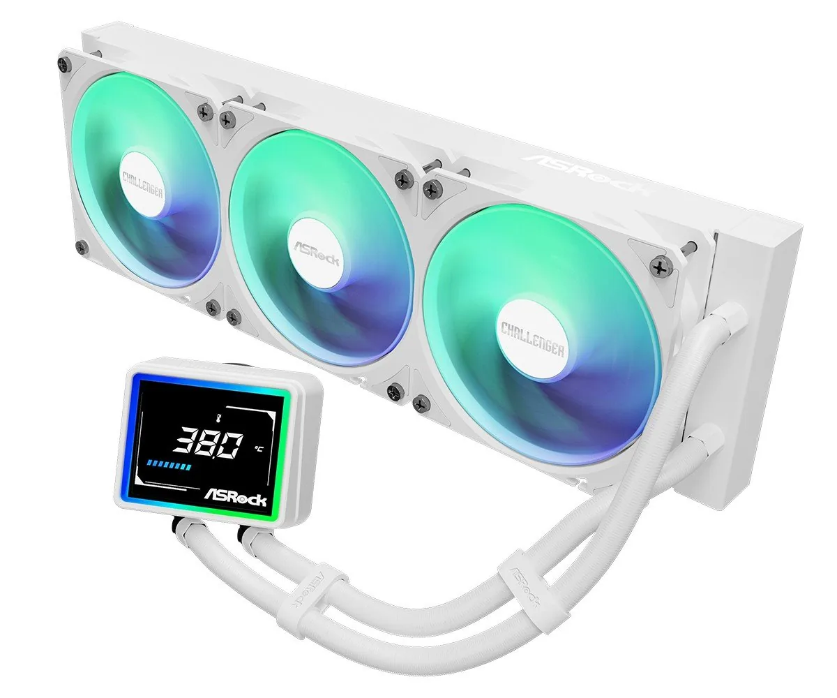 AIOCOOL Asrock Challenger White 360 Digital, ARGB, White, 360mm