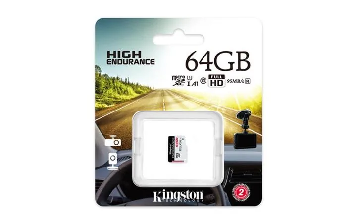 Kingston High Endurance - Paměťová karta flash - 64 GB - A1 / UHS-I U1 / Class10 - microSDXC UHS-I