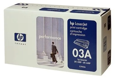 Tonerová cartridge HP, black, C3903A - poškození obalu kategorie C (viz. popis)
