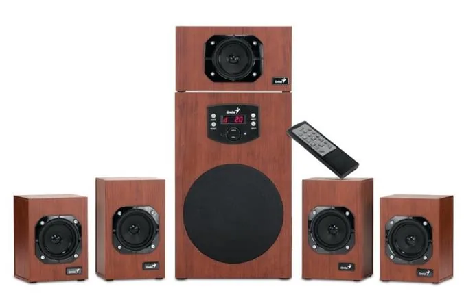 GENIUS repro SW-HF 5.1 4600 Ver. II 5.1 120W Dřevěné Dálkový ovladač