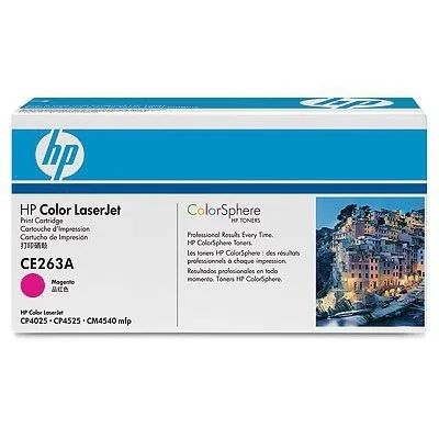Tonerová cartridge HP Color LaserJet CP4025/CP4525, magenta, CE263A, 11000s, O - starý oba