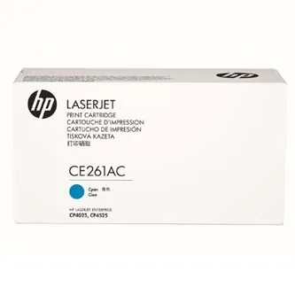 HP toner CE261AC, cyan - poškozený obal E (viz. popis), contract