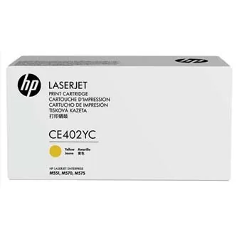 Originální toner, HP, yellow, CE402YC - poškozený obal E (viz. popis)