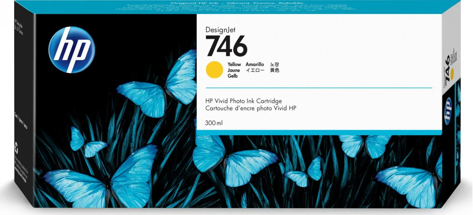 HP originální ink P2V79A, HP 746, yellow, 300ml, HP - prošlá expirace (2021)