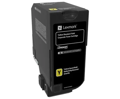 Lexmark originální toner 74C2SYE, yellow, 7000str., - poškození obalu B (viz. popis)