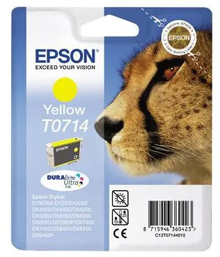 Epson originální ink C13T07144012, yellow, 405str., 5,5ml,- prošlá expirace (2021)