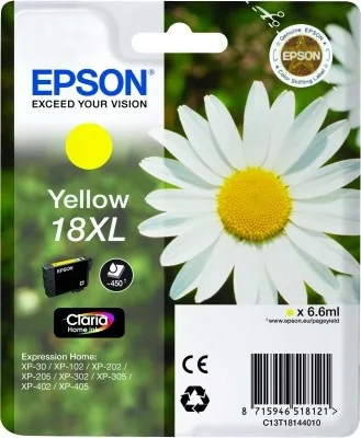 Epson C13T18144012, T181440, 18XL, yellow - prošlá expirace (2021); obal B (viz. popis)