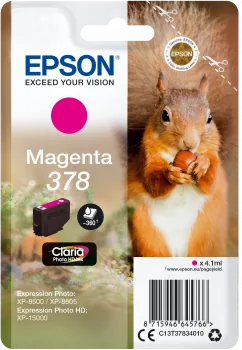 Epson 378 - 4.1 ml - purpurová - originální - blistr - inkoustová cartridge - pro Expression Home XP-8605, 8606; Expression Home HD XP-15000; Expression Photo XP-8505, 8700